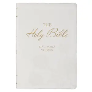 KJV Bible Super Giant Print Faux Leather, White