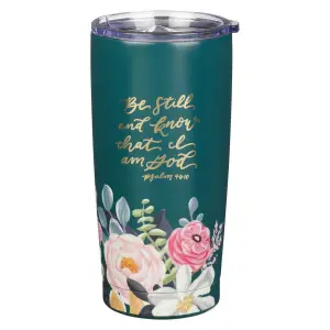 Tumbler SS Teal Be Still Ps. 46:10