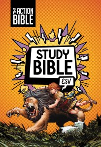 Action Bible Study Bible ESV, Leathersoft, Orange, Full Color