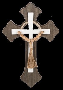 Wall Plaque-Layered Wood Cross (10" x 15.75")