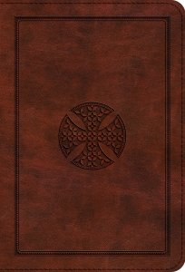 ESV Large Print Compact Bible (TruTone, Brown, Mosaic Cross Design)