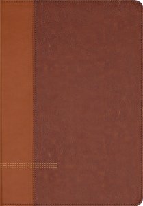 NIV Application Bible, Large Print, Leathersoft, Brown, Red Letter, Thumb Indexed, Comfort Print