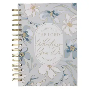 Journal Spiral Floral Commit to the Lord Prov. 16:3