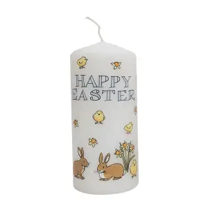 13cm x 5.8cm Easter Bunnies and Chicks Candle