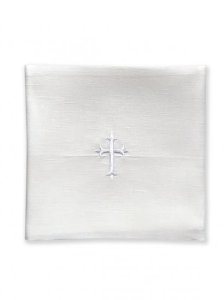 NEW 22" x 22" Corporal - Linen White Cross Design