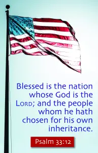 Patriotic Bulletin: God is The Lord (Package of 100)