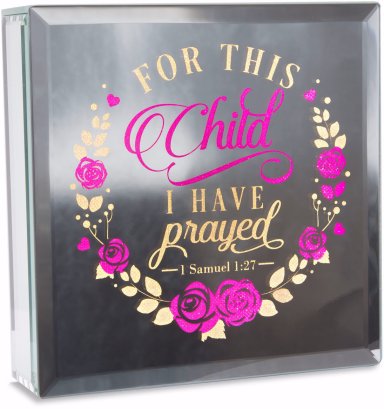 Lit Mirrored Plaque-Child (6 x 6)