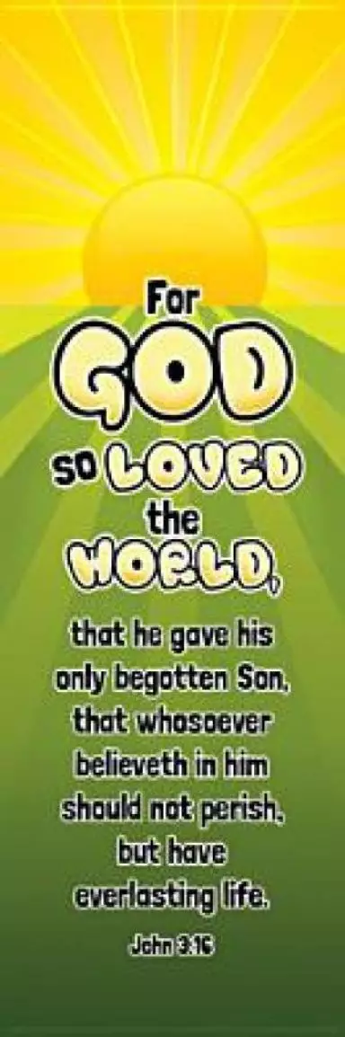 Bookmark-For God So Love The World (John 3:16) (Pack Of 25)