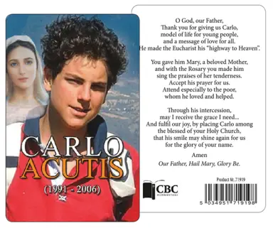 Carlo Acutis Prayer Card