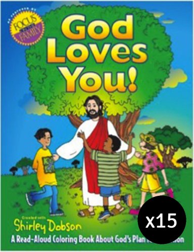 15 x God Loves You Colouring Book