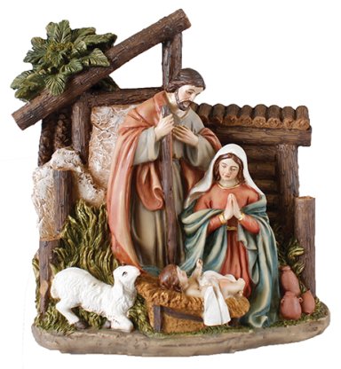 6 1/2" Resin Holy Family Nativity Set