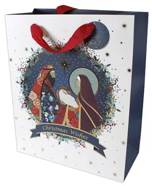 Nativity Christmas Wishes Gift Bag