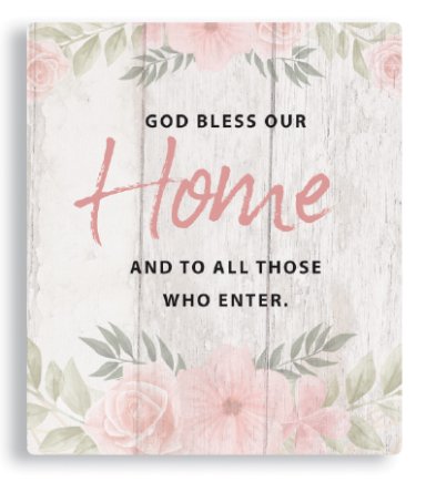 God Bless Our Home Plaque