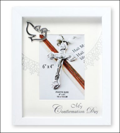 Symbolic Confirmation Photo Frame with White Finish