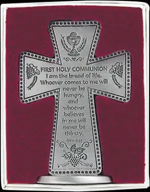 3" Communion Pewter Standing Cross