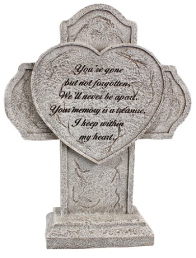 12 1/2" Resin Standing Grave Cross