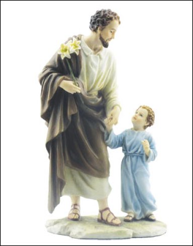 8 1/4" Saint Joseph Veronese Resin Statue