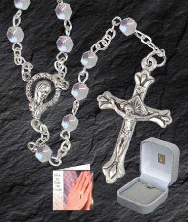 Crystal Coloured Glass Rosary