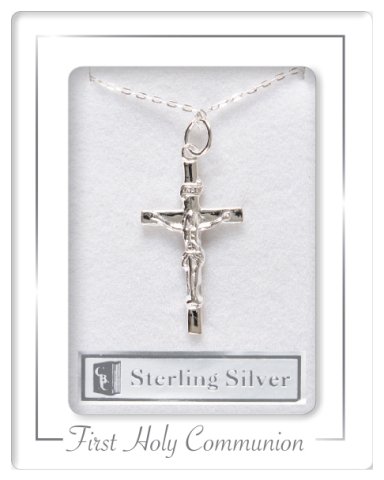 Communion Sterling Silver Crucifix Necklet