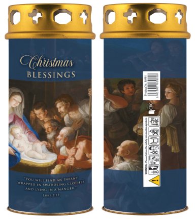 Christmas Blessings Windproof Cap Candle