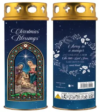 Christmas Blessings Windproof Cap Candle