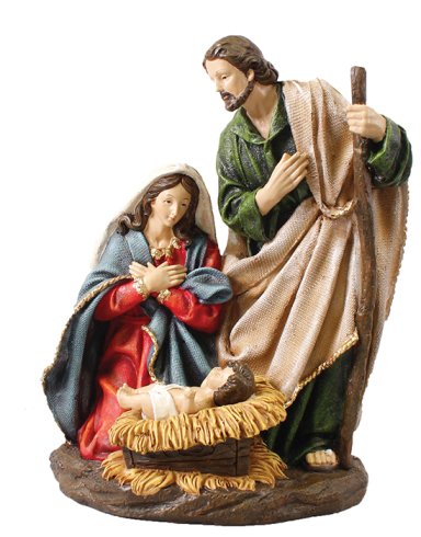 11 1/2" Resin Holy Family Nativity Set