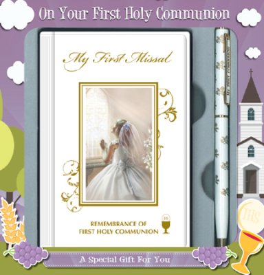 Girl's Book & Pen Communion Gift Set