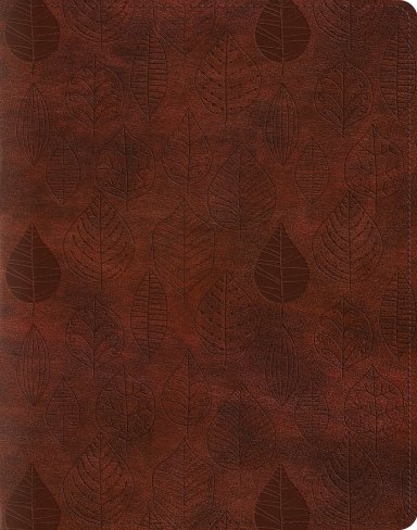 ESV Single Column Journaling Bible (TruTone, Chestnut, Leaves Design)