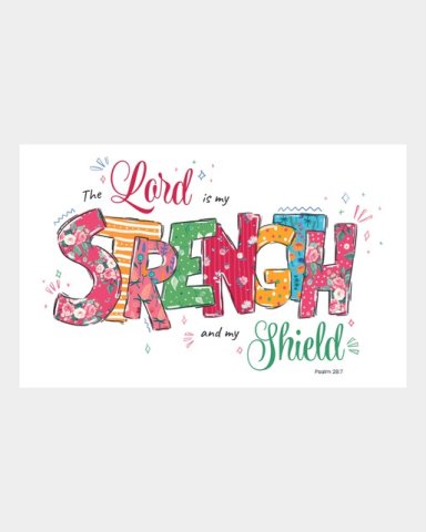 The Lord is My Strength Tea Towel