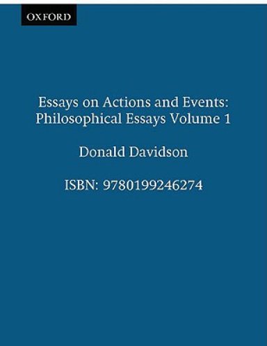 Essays on Actions and Events