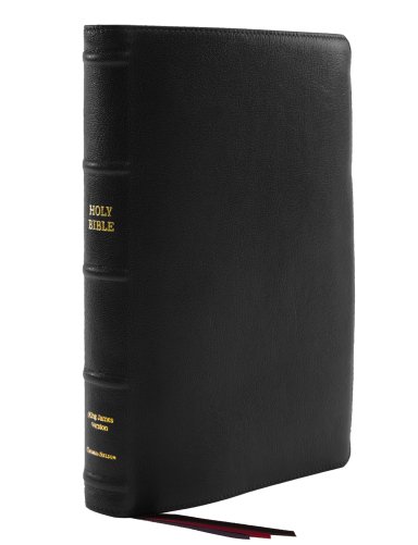 KJV Holy Bible: Large Print Thinline, Black Goatskin Leather, Premier collection, Red Letter, Comfort Print: King James Version