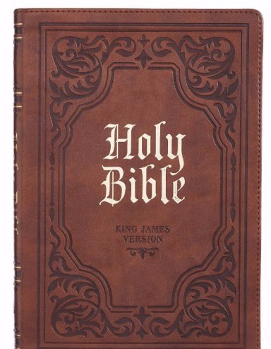 KJV Bible Thinline LP Faux Leather, Antiqued Brown