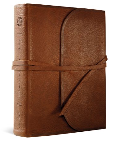 ESV Single Column Journaling Bible (Natural Leather, Brown, Flap with Strap)