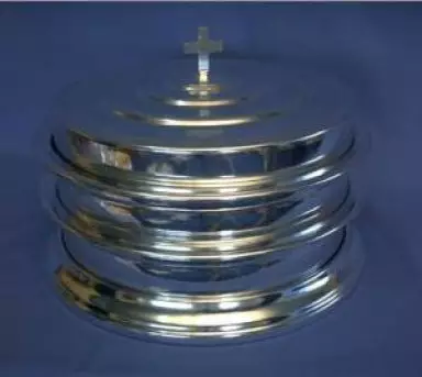 Silvertone Communion Tray Cover