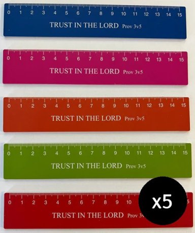 Pack of 5 Scripture Rulers