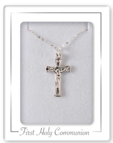 Communion Sterling Silver Crucifix Necklet