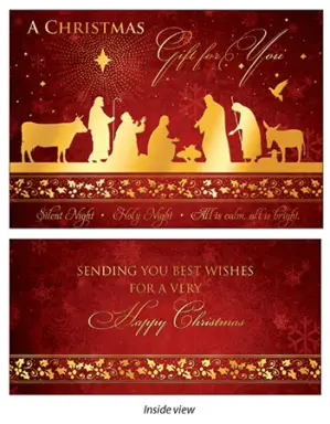 A Christmas Gift For You Wallet Card Silent Night Design