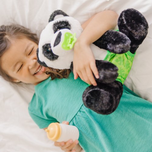 Baby Panda Plush Stuffed Animal with Pacifier, Diaper, Baby Bottle