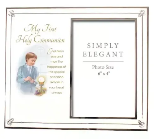 Boy's Communion Metal Photo Frame