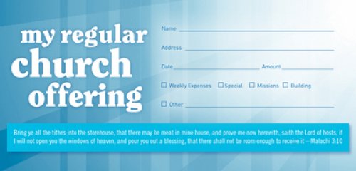 Offering Envelope-My Regular Church Offering (Malachi 3:20) (Bill-Size) (Pack Of 52)