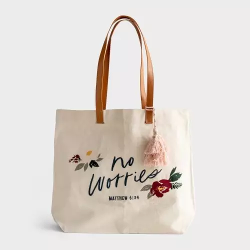 Canvas Tote-Studio 71-No Worries (11.5" x 18.5")