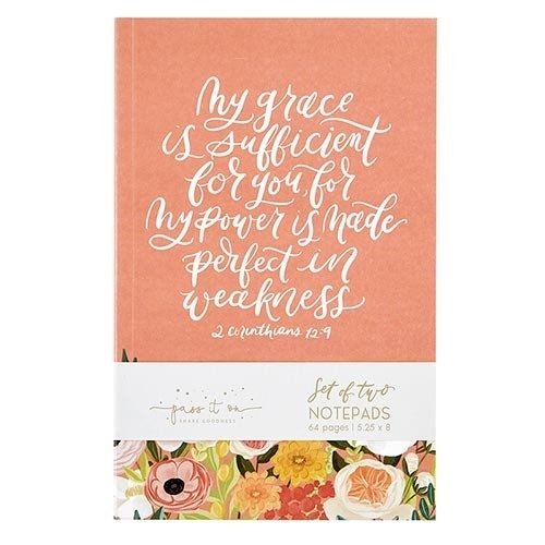 Notebook Set-My Grace Is Sufficient/Make People Feel Loved Today (Set Of 2)