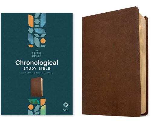 NLT One Year Chronological Study Bible (LeatherLike, Rustic Brown)