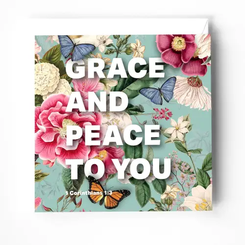 Grace and Peace Christian greeting card