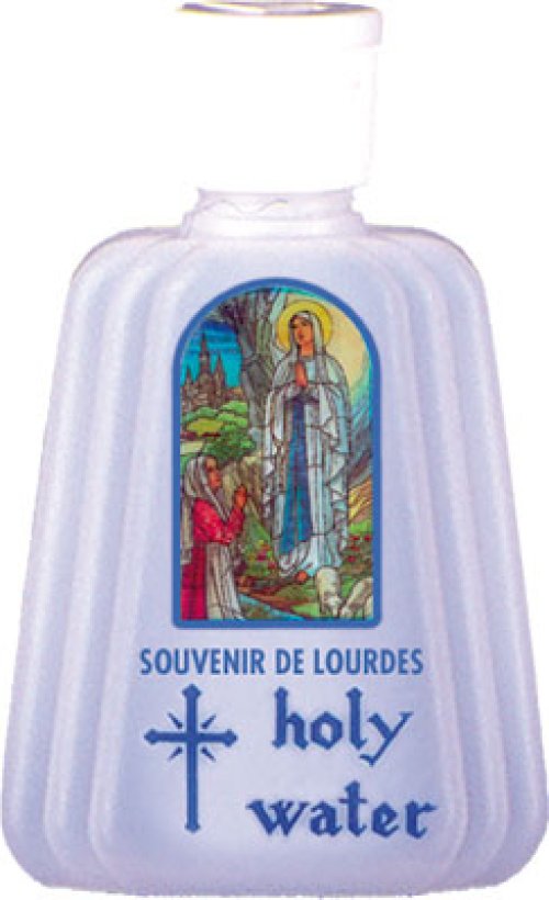 Lourdes Holy Water Bottle with Sprinkler Top (150ml) - Single