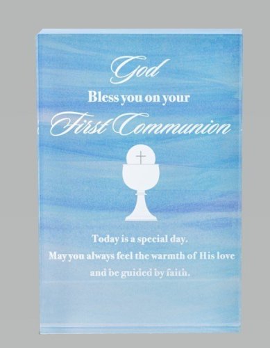 Plaque-First Communion (4" x 6") (Pack of 3)