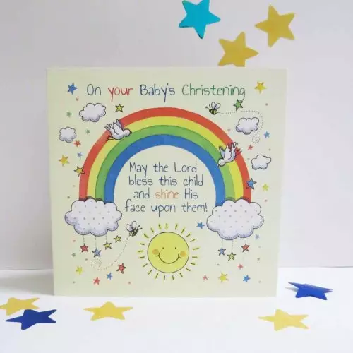 Christening Single Card