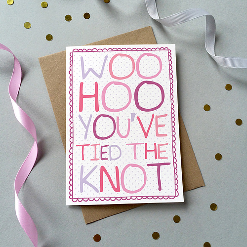 Woo Hoo You've Tied the Knot Single Card