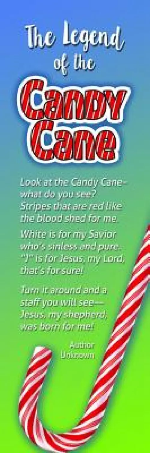 Bookmark-The Legend Of The Candy Cane (Luke 2:11 NIV) (Pack Of 25)