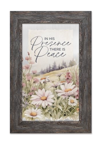 Plaque-Metalscapes-In His Presence (8" x 12")